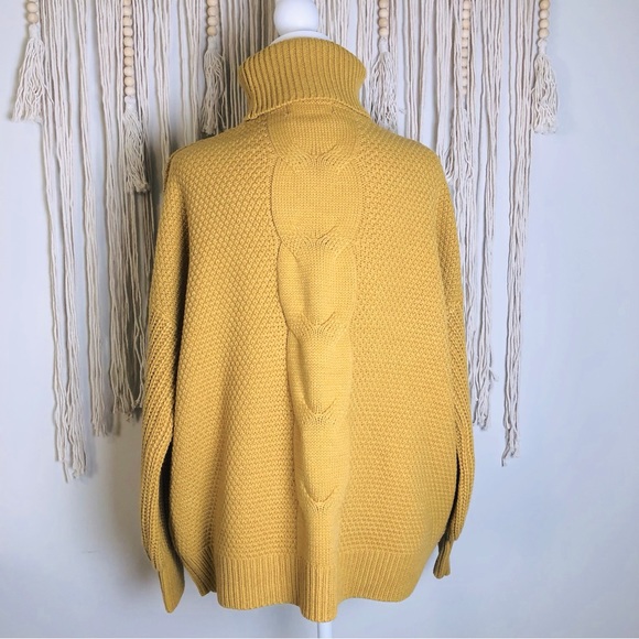 NWT Mustard Cableknit Turtleneck Sweater - Picture 10 of 14